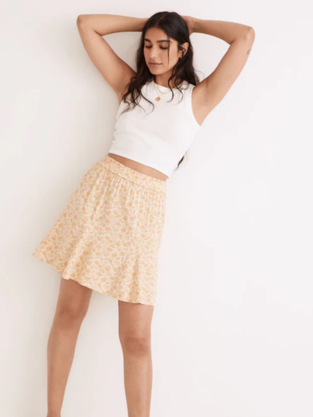 Madewell Pull-On Swing Mini Skirt in Piccola Floral